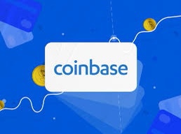Picture of the company Coinbase’s name and logo.